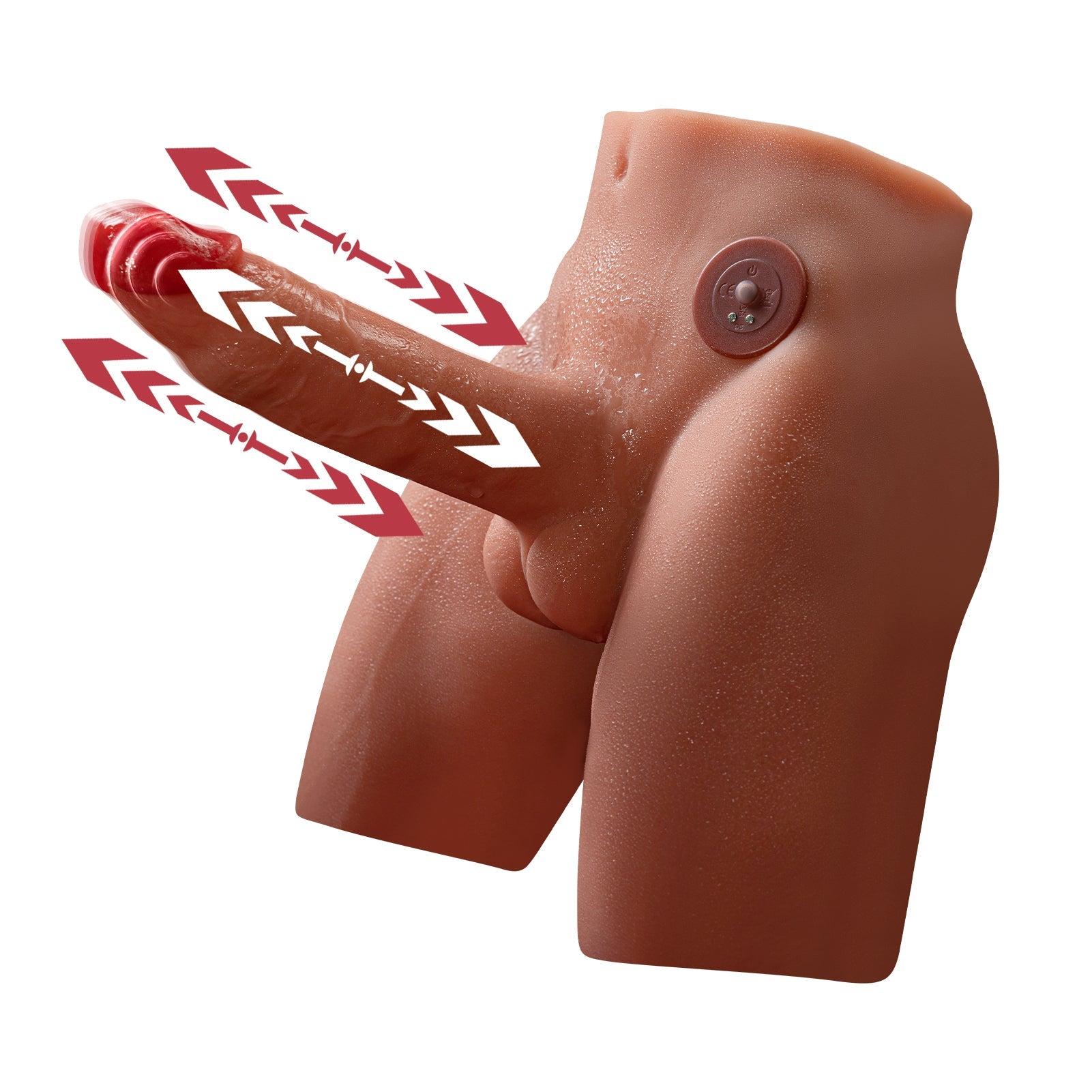 Torso masculino realista de 9 LB y 6.7 pulgadas con diseño de dildo realista