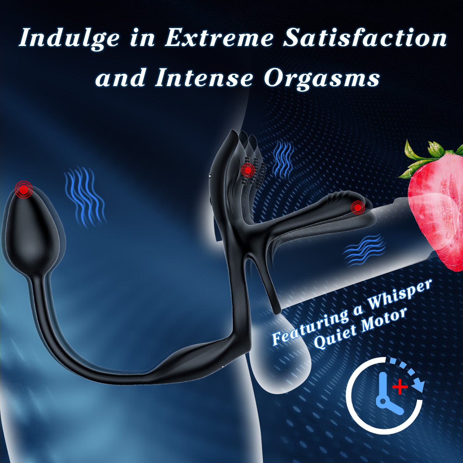 Anillo vibrador para pene con tapón anal