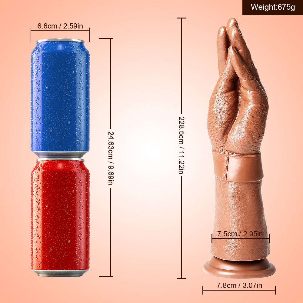 Dildo de diseño realista de mano de 11 pulgadas