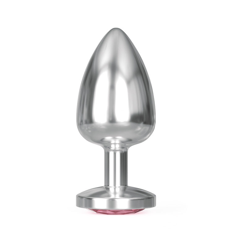 Juego de tapones anales de metal base con diamante (3 piezas)