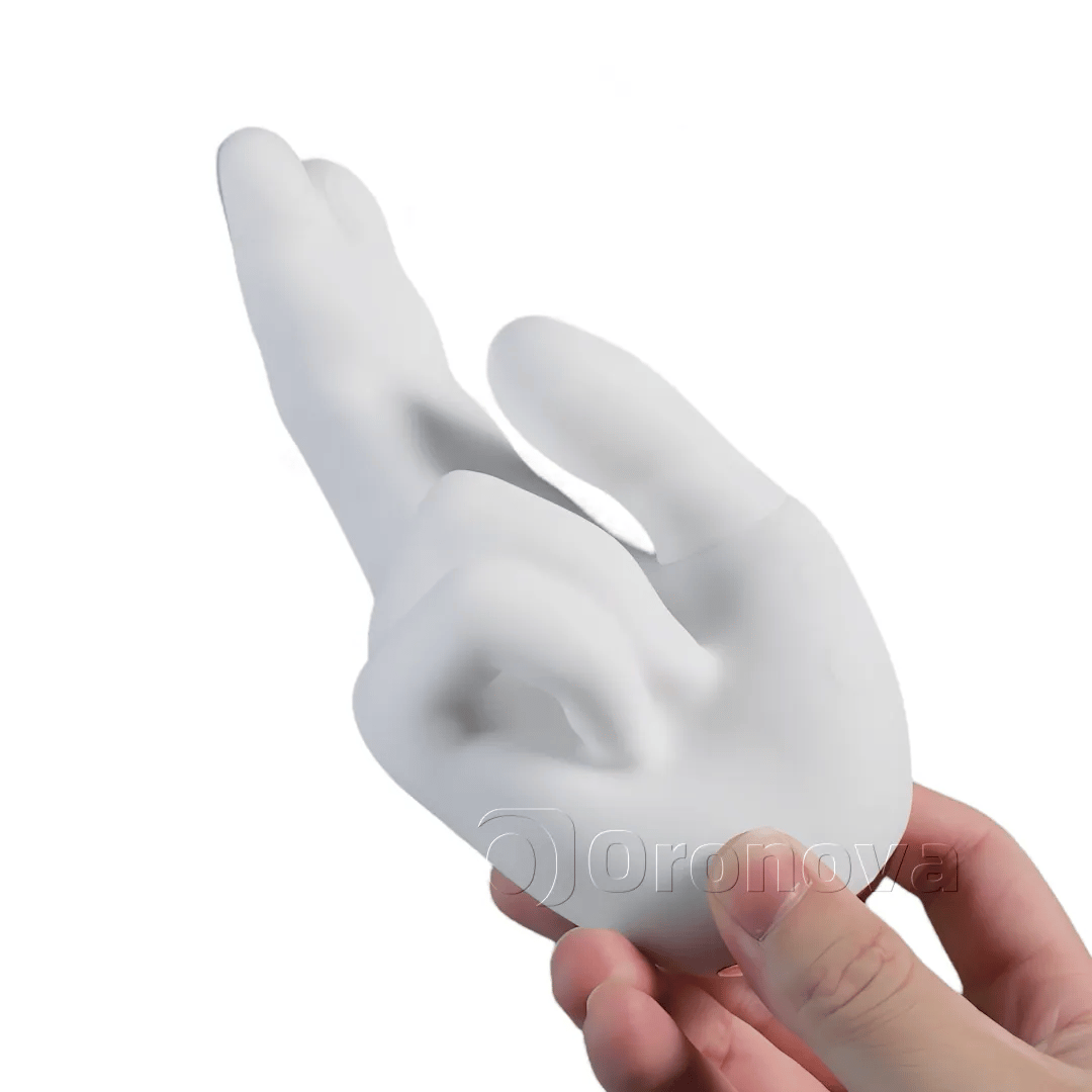 Hand-Shaped Heating Vibrator with 10 Vibration Modes, 10 Tapping Patterns & Dual-Finger Stimulation
