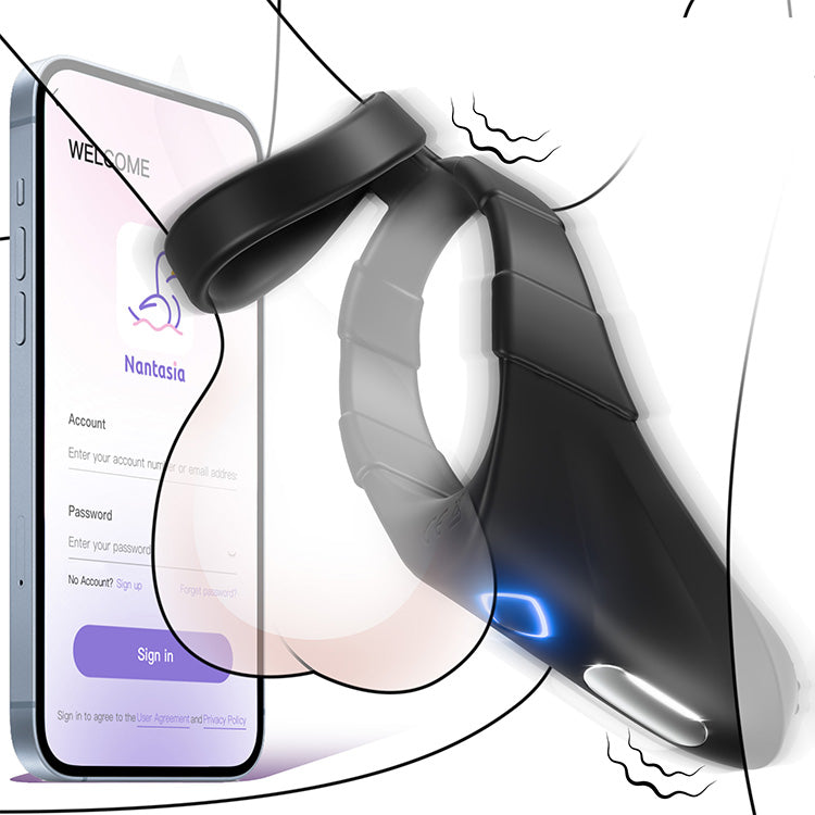 Anillo dual 2 en 1 controlado por aplicación para placer mejorado