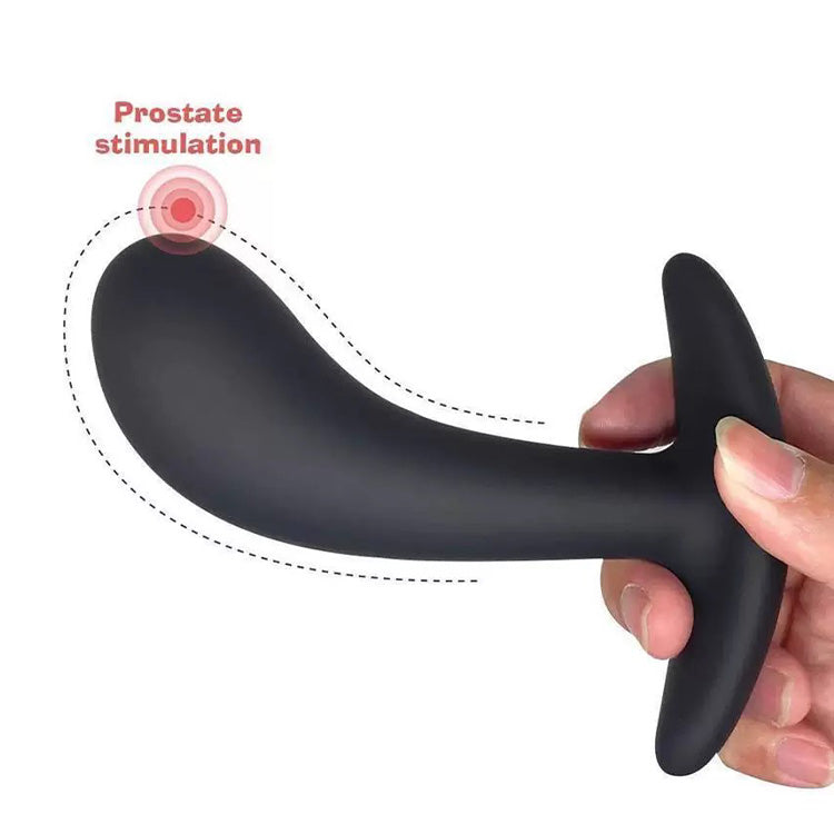 Juego de tapones anales de silicona curvos (3 piezas)