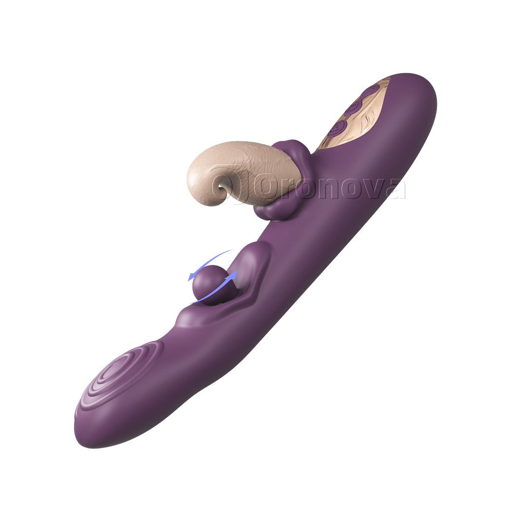 3-in-1 Flexible Vibrator with Rotating Ball