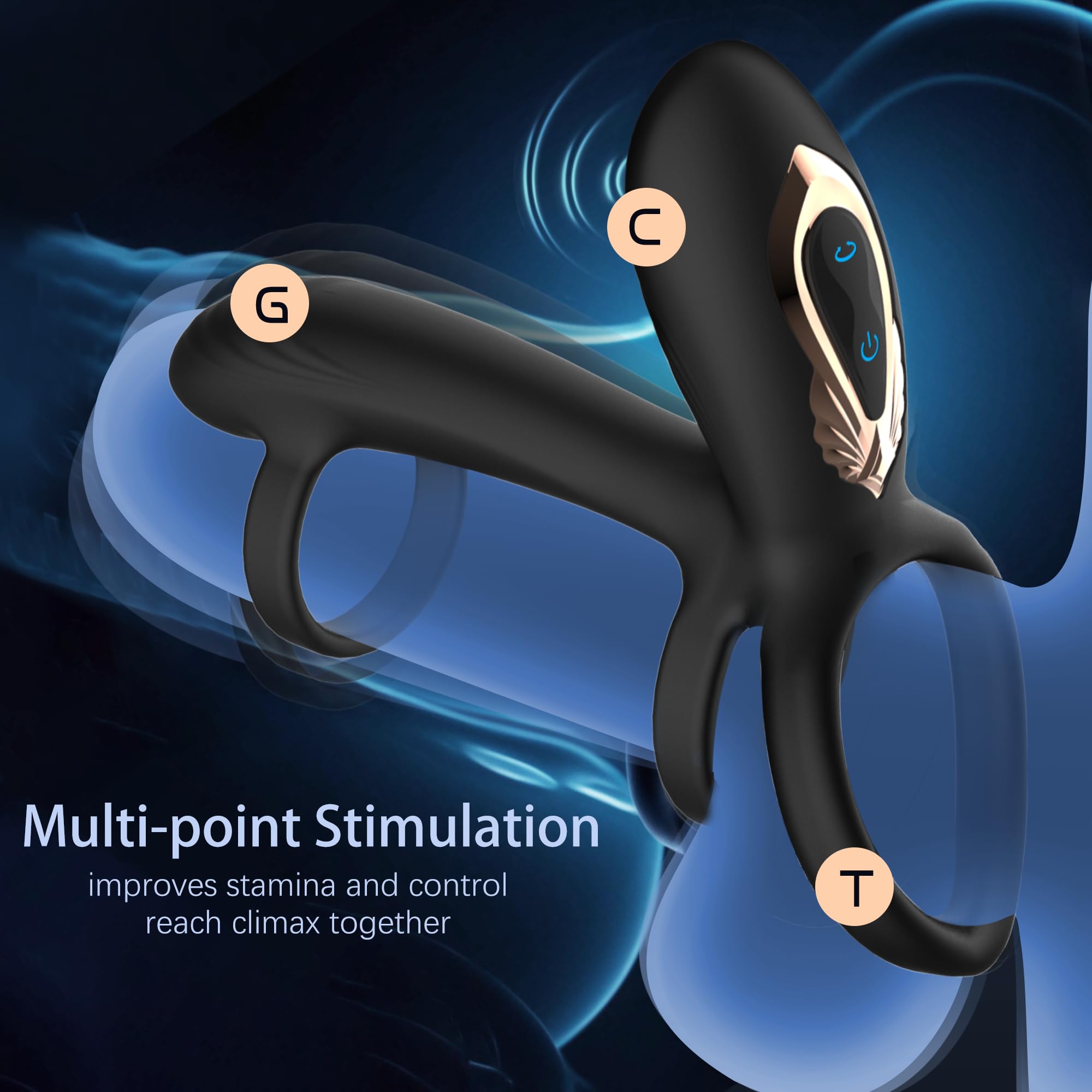 Vibrating 360° Cock Ring – G-Spot & Clitoral Stimulator for Couples