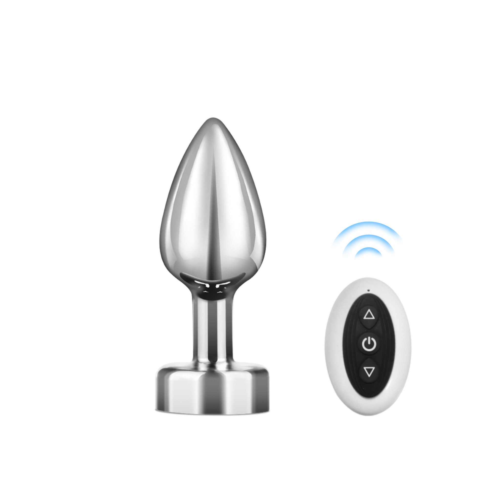 Alf - Plug anal elctrico de acero inoxidable con control remoto de 7 velocidades Amovibe Alf - Plug anal elctrico de acero inoxidable con control remoto de 7 velocidades Amovibe