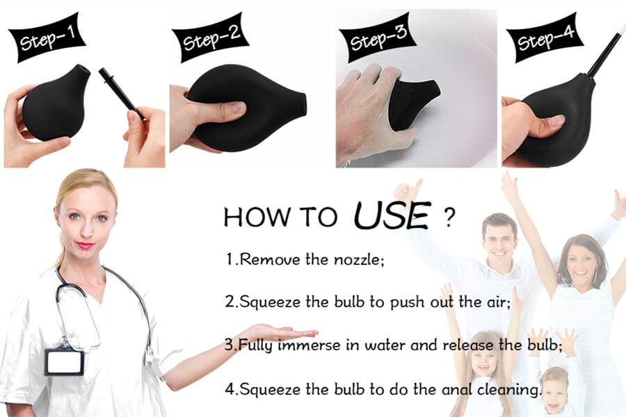 how to use an enema bulb