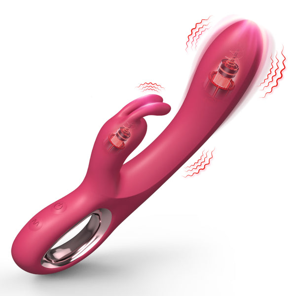 Vibrador conejo del punto G con motores duales