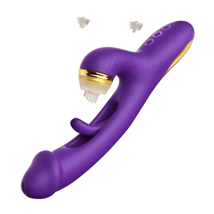 G Pro Ultra - Vibrador innovador con función de aleteo para el punto G con fundas de silicona reemplazables para golpeteo, cosquilleo y lamido