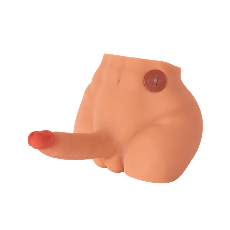 Torso masculino de 10.9LB con pene realista vibratorio y con empuje