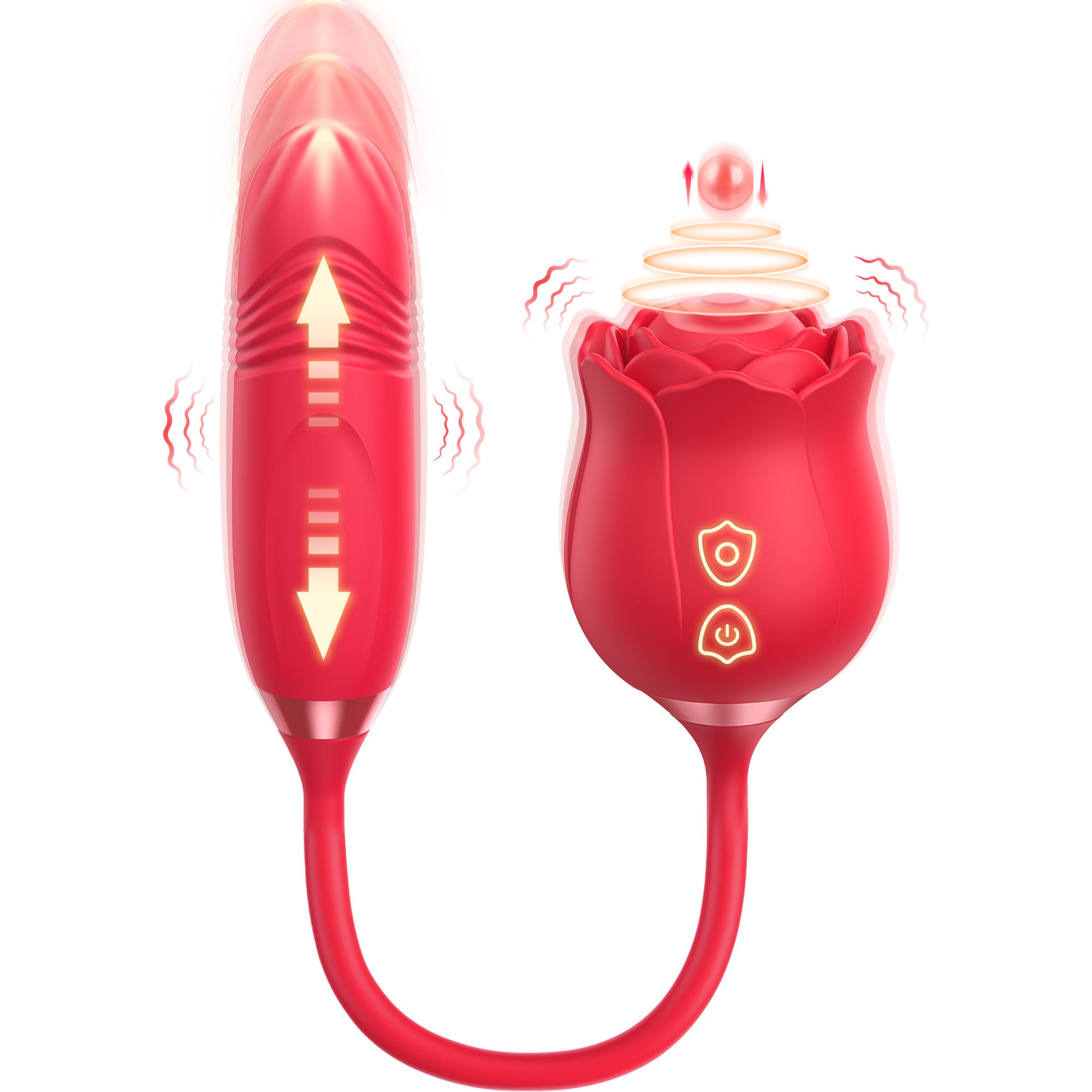 Vibrador Rosa con Modos de Golpeteo y Empuje