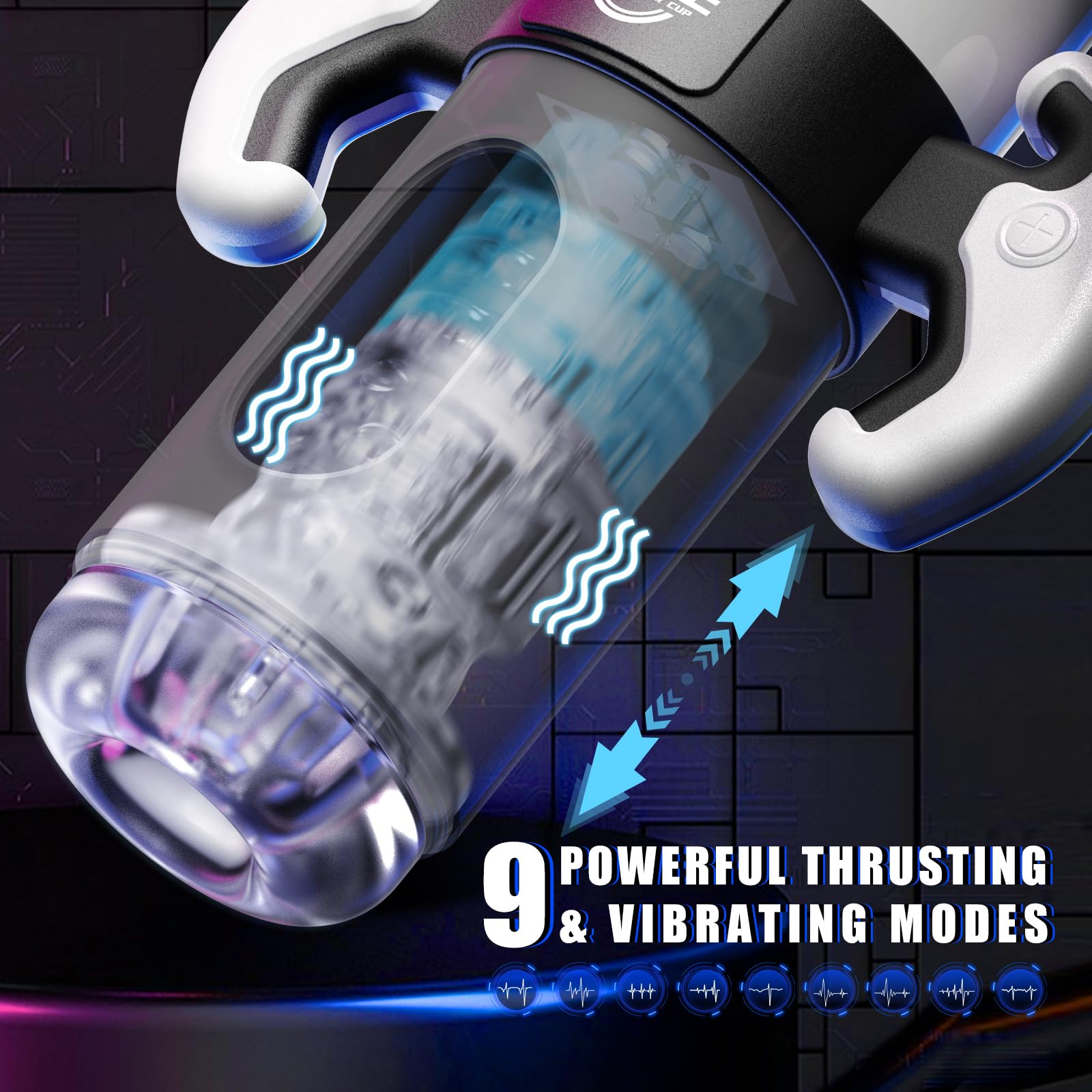 Masturbador automático con empuje y vibración