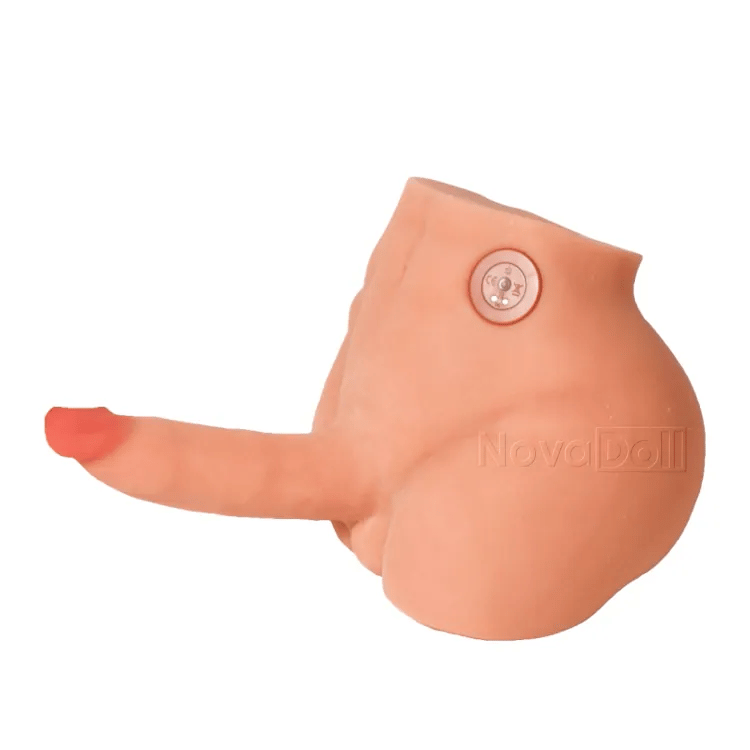 Torso masculino de 10.9LB con pene realista vibratorio y con empuje