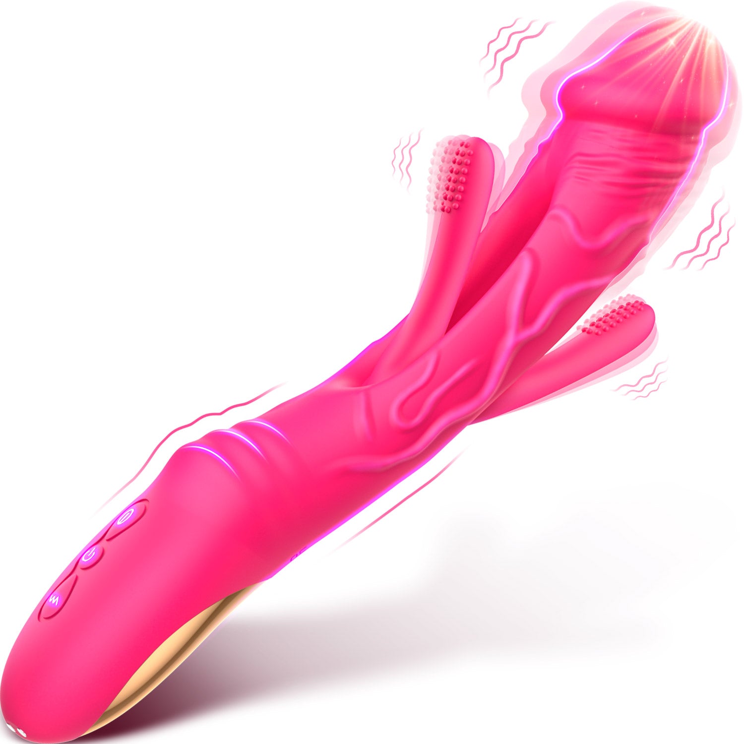 Vibrador con aleteo dildo