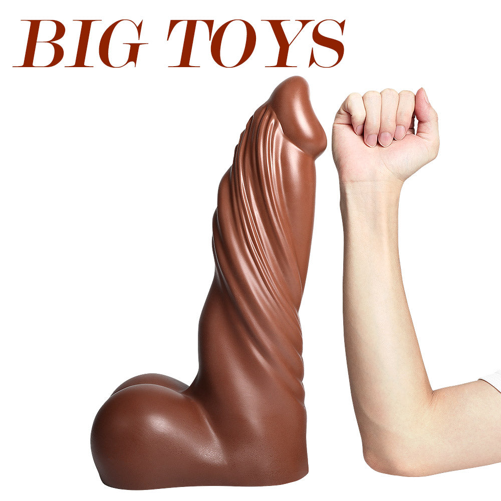 Dildo realista grueso y flexible de tamaño monstruoso de 13.3 pulgadas