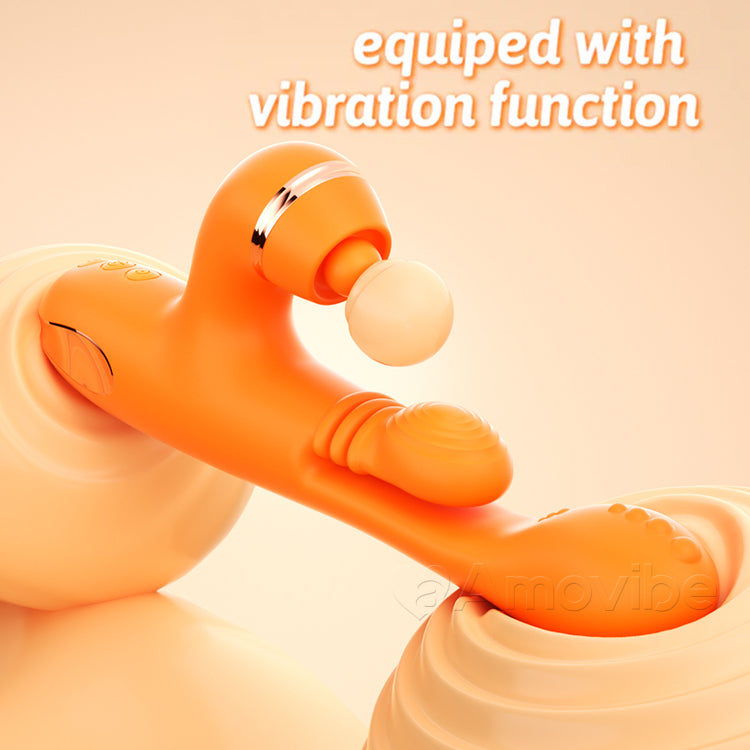 Vibrador para Punto G con Masaje de Movimiento Circular, Vibración y 3 Fundas para Golpecitos en el Clítoris, Cosquilleo y Lamer