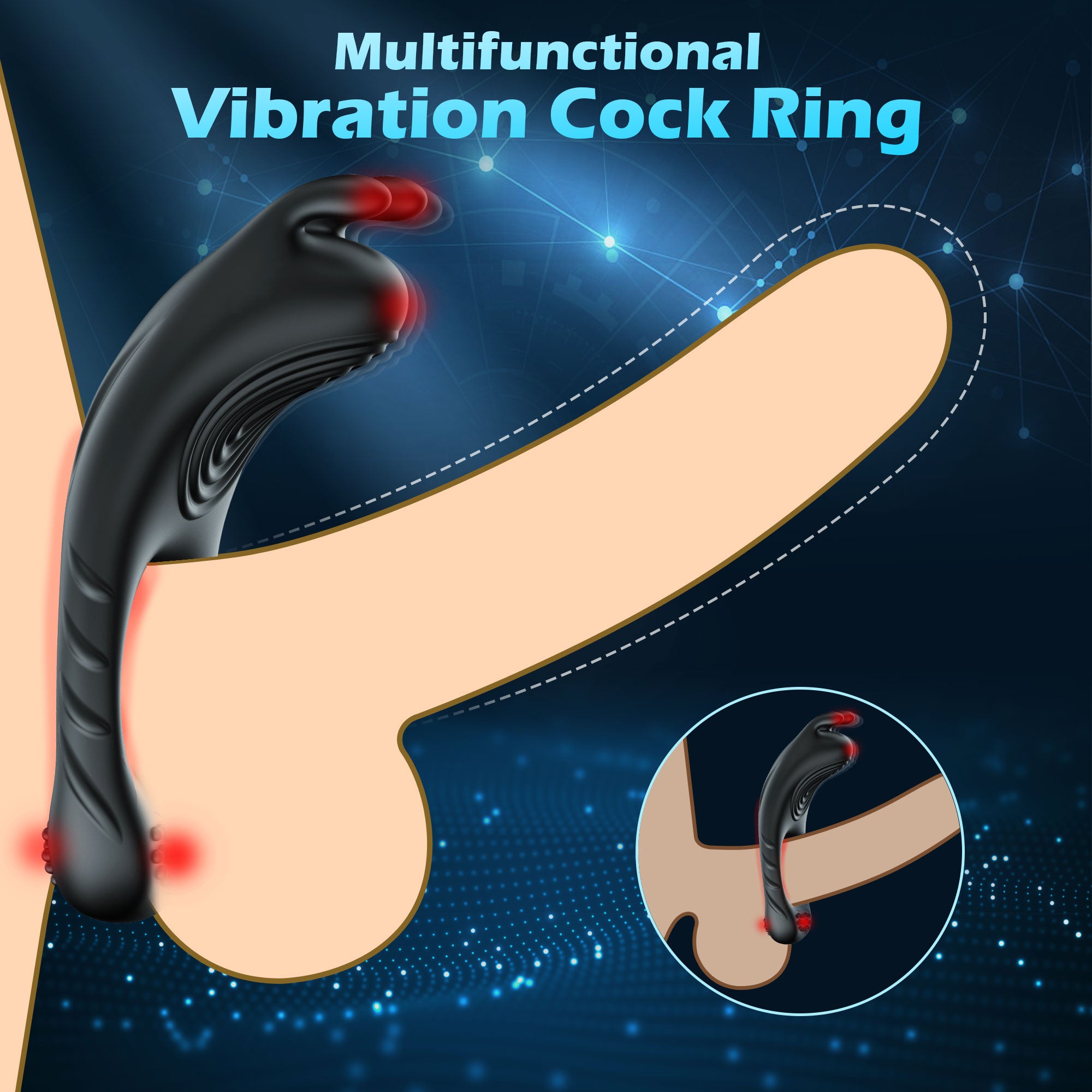 Anillo Vibrador para el Pene Juguetes Sexuales para Parejas