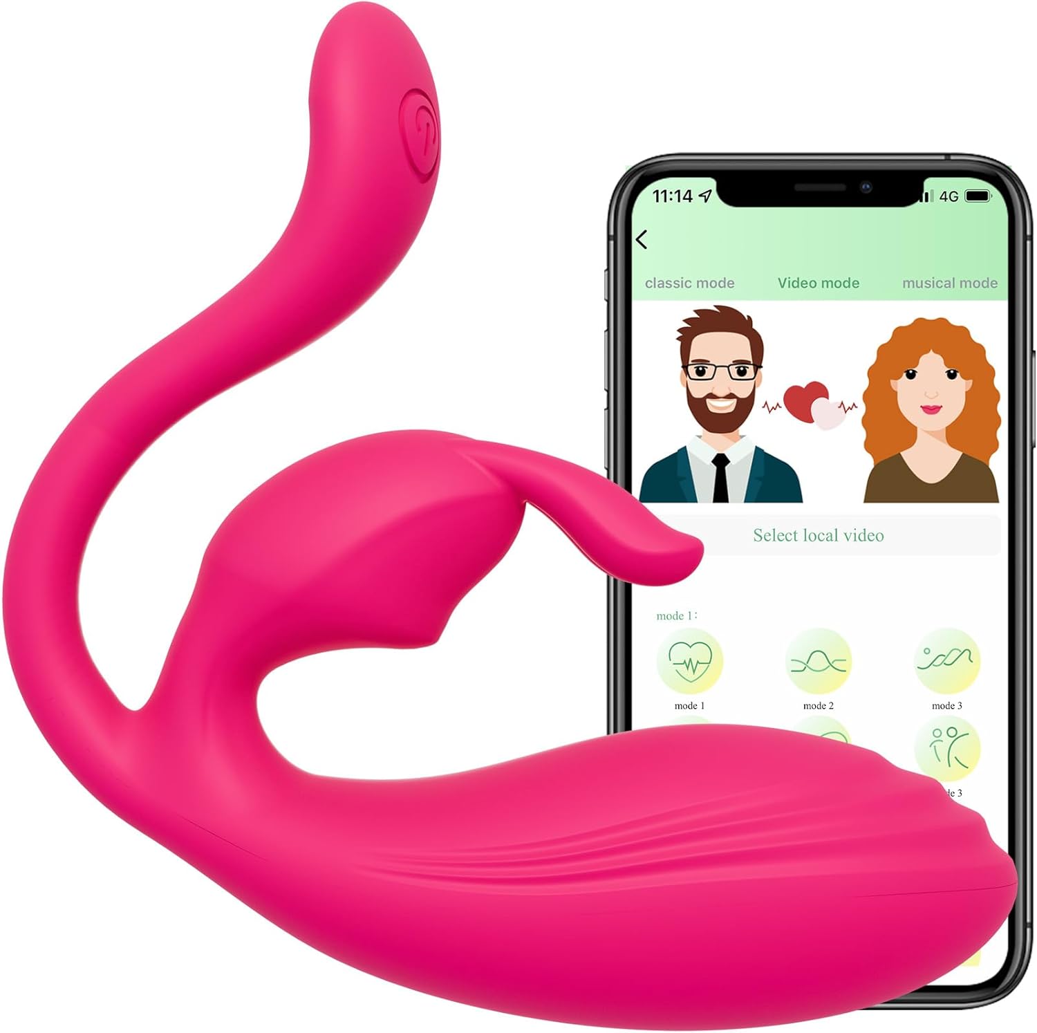 Vibrador para clítoris con aplicación y motores duales