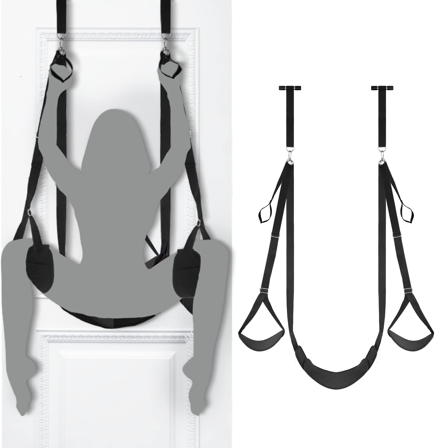 Columpio sexual para puerta SEXY SLAVE con asiento – Eslinga de bondage ajustable para parejas