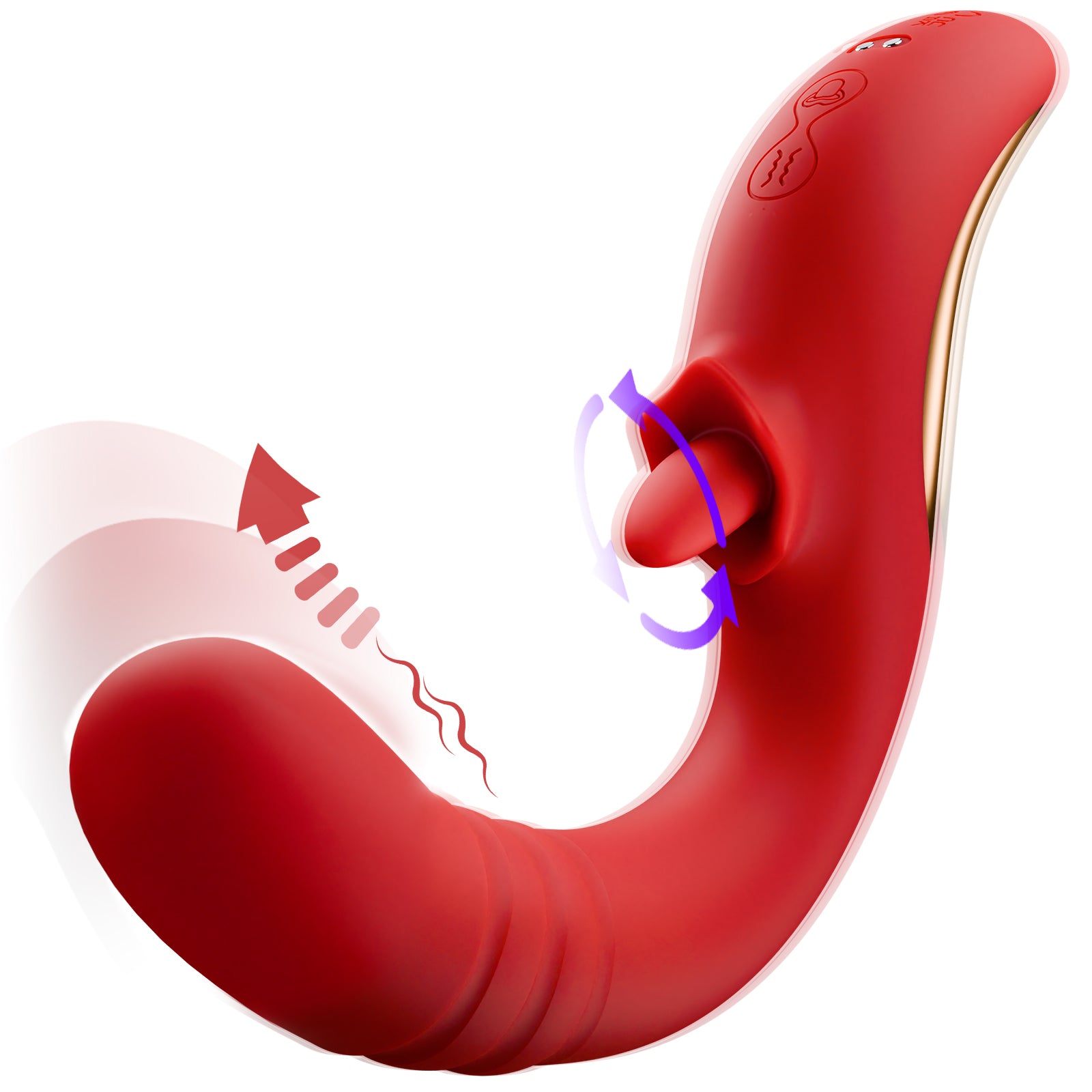 G-Spot Thrusting Vibrator with Licking – 9 Thrusting & 10 Licking Modes for Women