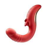 Vibrador para Punto G con Lengüeteo y Empuje
