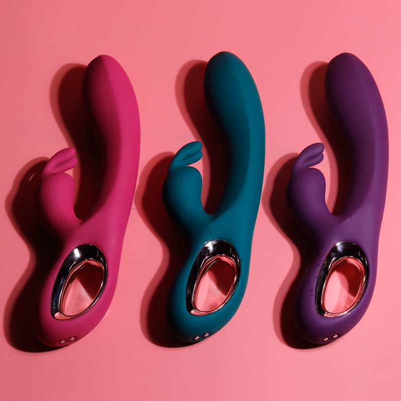 Vibrador conejo del punto G con motores duales