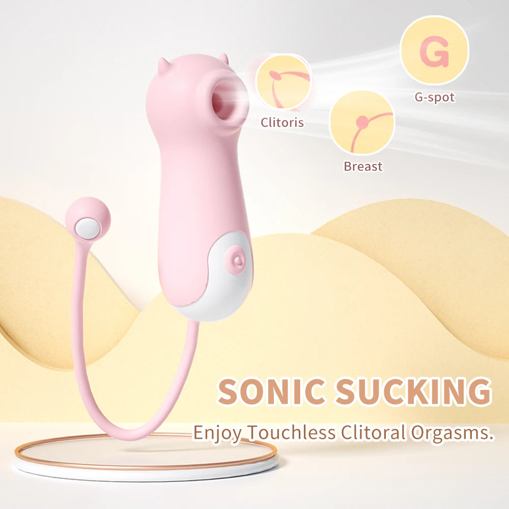 Vibrador de Lengüeteo Clitorial – 10 Modos de Succión