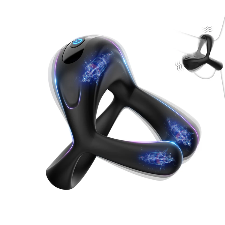 Anillo vibrador para el pene con 3 motores
