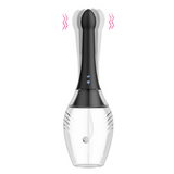 Ducha anal de silicona para enema con vibración