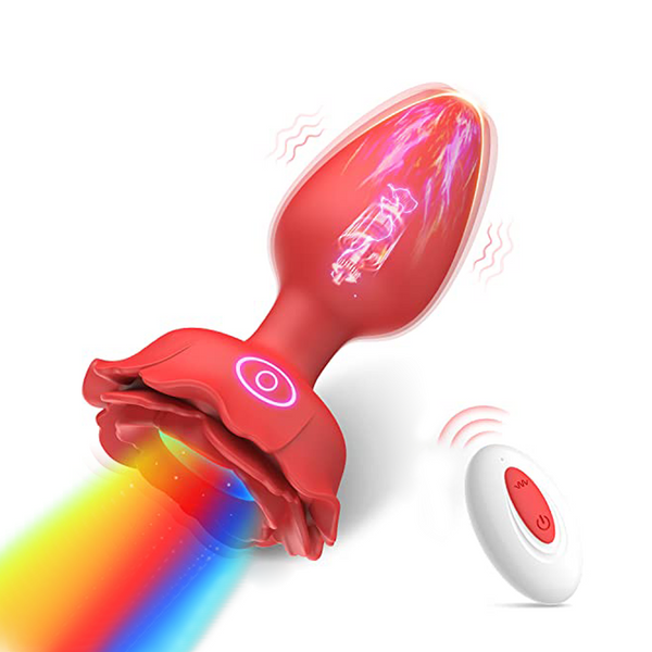 Tapón anal vibrador con LED y 10 ajustes de vibración