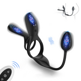 Anillo vibrador para pene con tapón anal