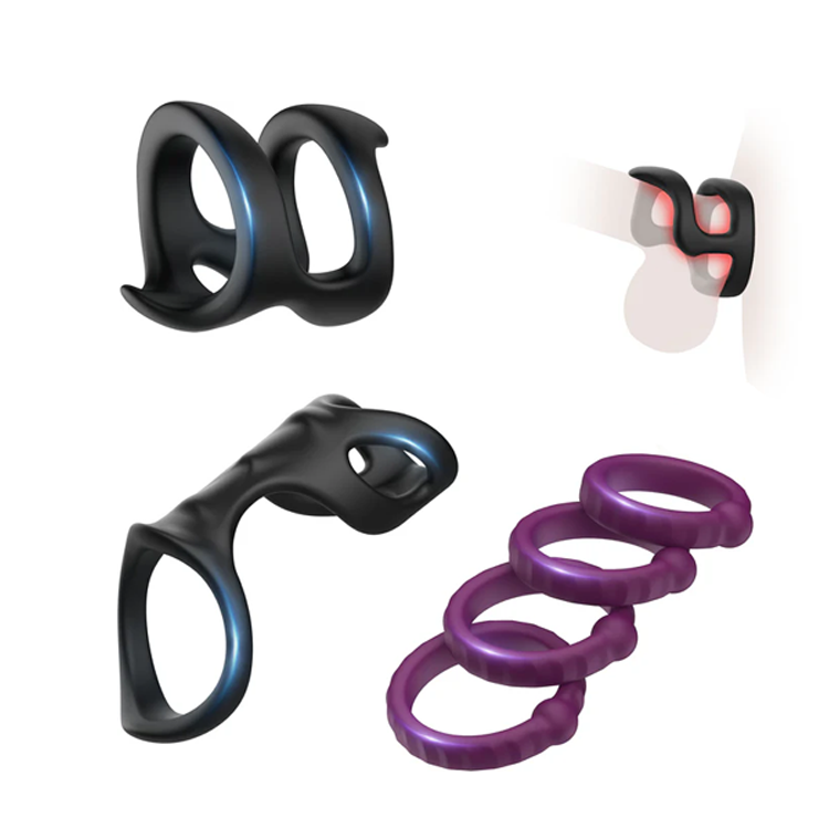 Juego de anillos para pene de silicona líquida