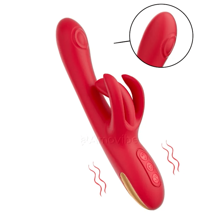 Trio Bliss - Vibrador de golpeteo para punto G con masajeador de clítoris y vibración