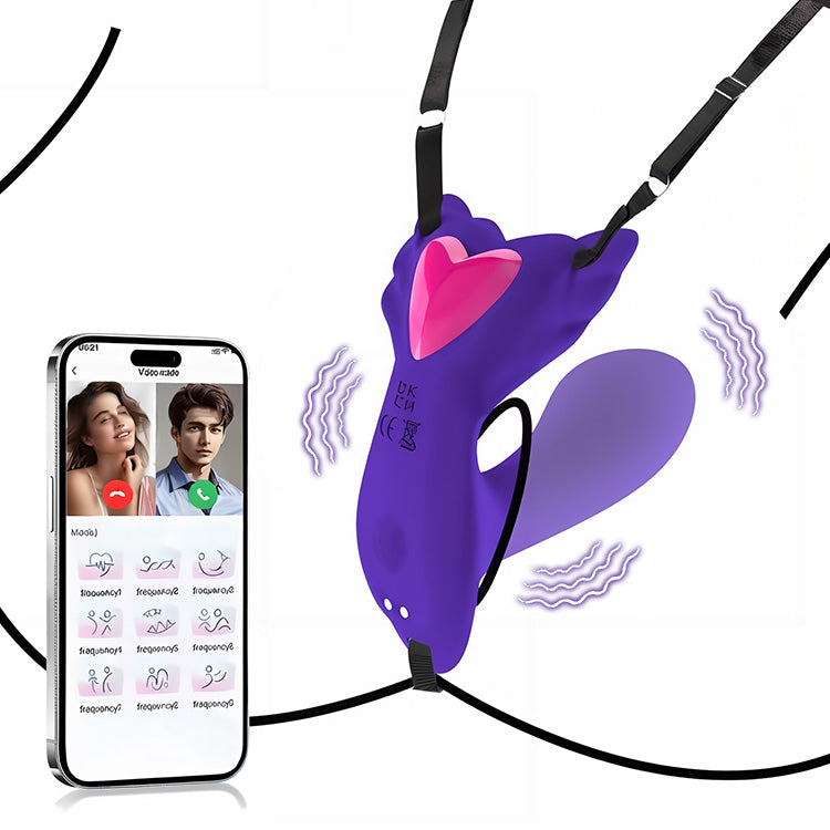 Vibrador portátil controlado por APP con doble estimulación