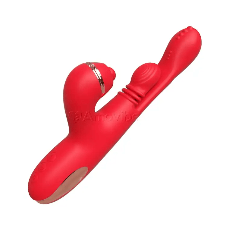 Vibrador para Punto G con Masaje de Movimiento Circular, Vibración y 3 Fundas para Golpecitos en el Clítoris, Cosquilleo y Lamer