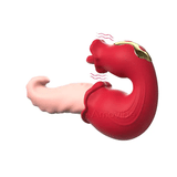 Vibrador giratorio para punto G con vibraciones dobles y pulsantes