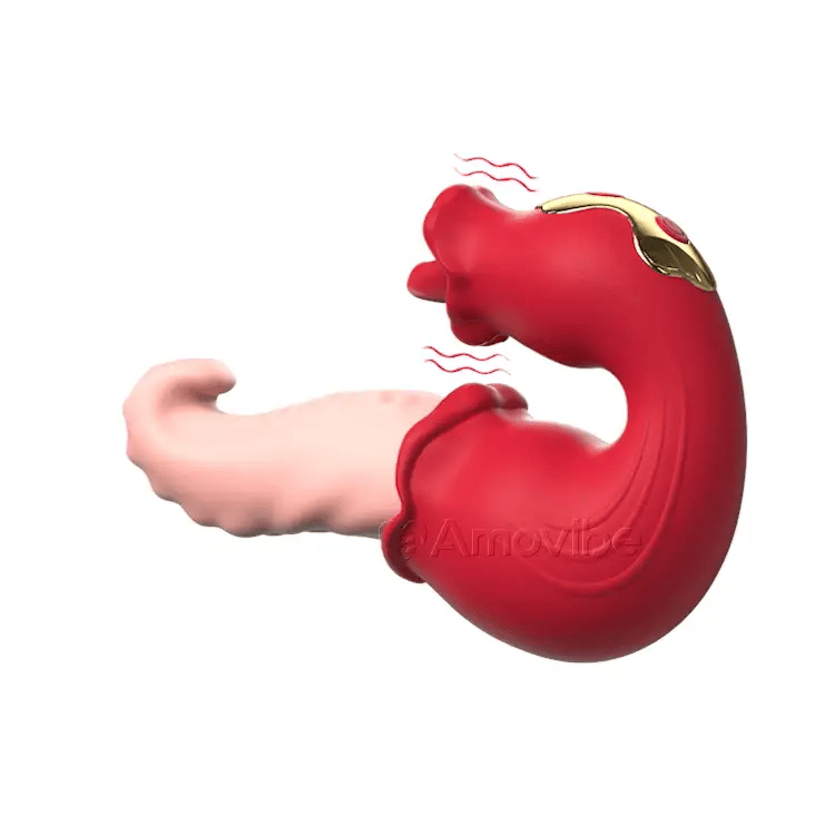 Vibrador giratorio para punto G con vibraciones dobles y pulsantes