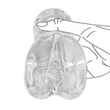 Masturbador masculino transparente de doble entrada (mini)