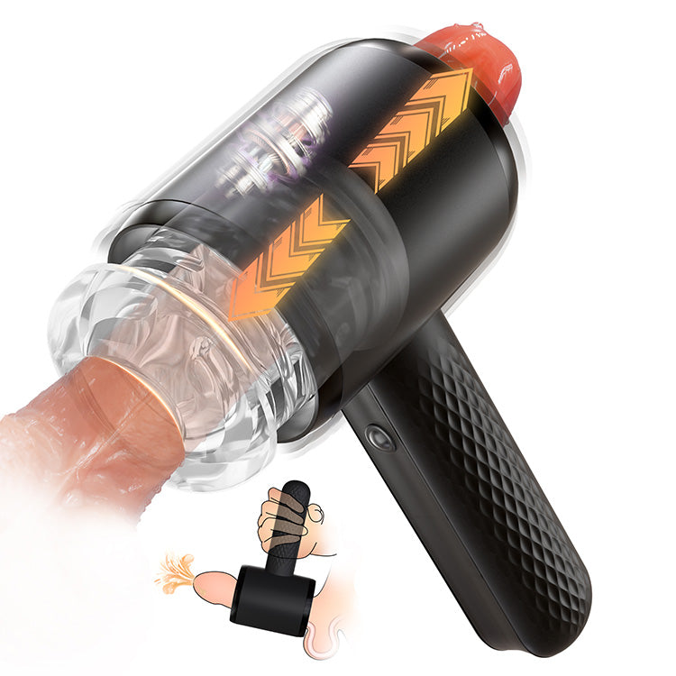 Masturbador masculino vibratorio Tornado con 6 modos de empuje