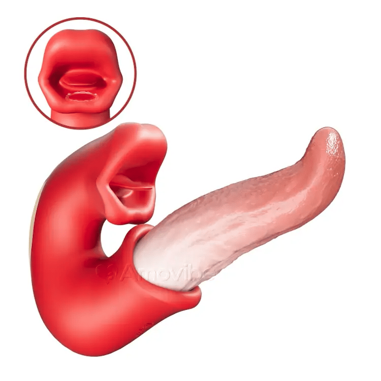 Vibrador 3 en 1 para mujer – Juguete de empuje y lamido para punto G