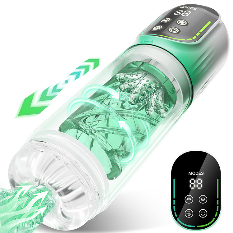 Masturbador masculino automático con 7 modos de lamido, empuje y succión