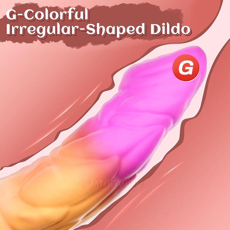 Consolador monstruo - Consolador de silicona realista y colorido con ventosa fuerte