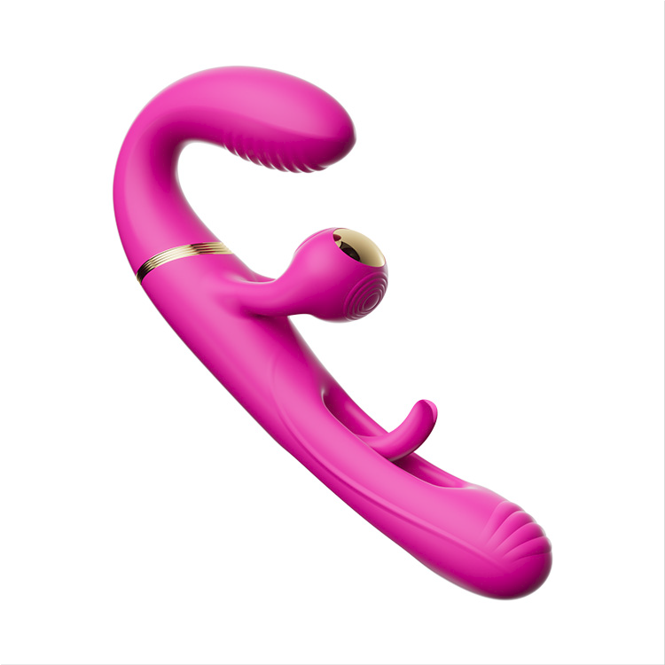 Dildo de doble extremo con 4 motores y 10 modos de vibración y palmadas