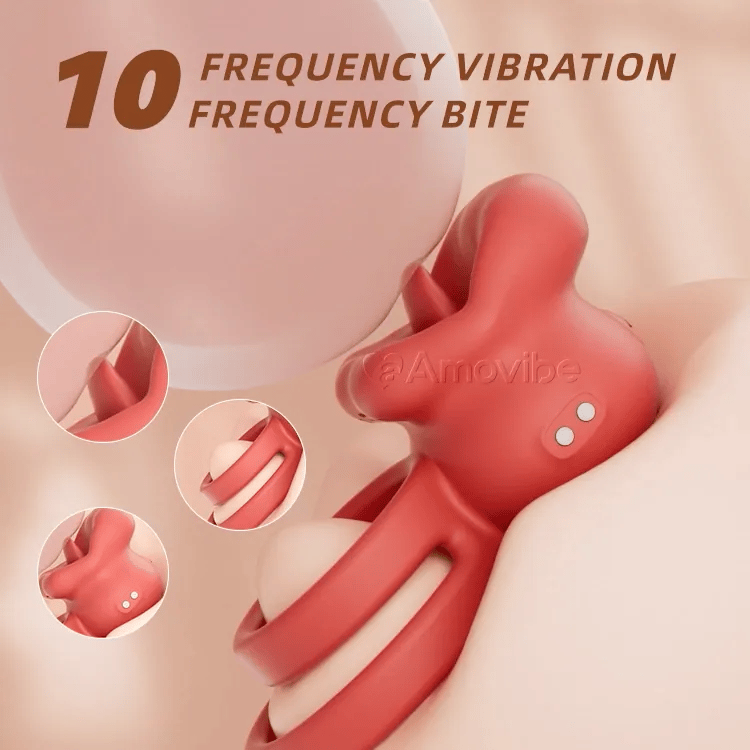 Anillo para el pene con vibraciones para la boca