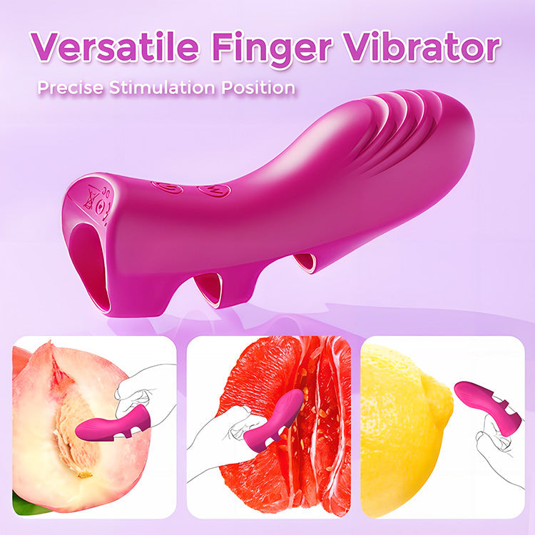 Vibrador de dedo de toque silencioso con 10 modos de vibración