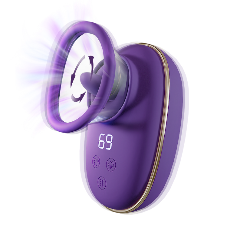 Vibrador succionador clitorial con lengua que lame y vibra