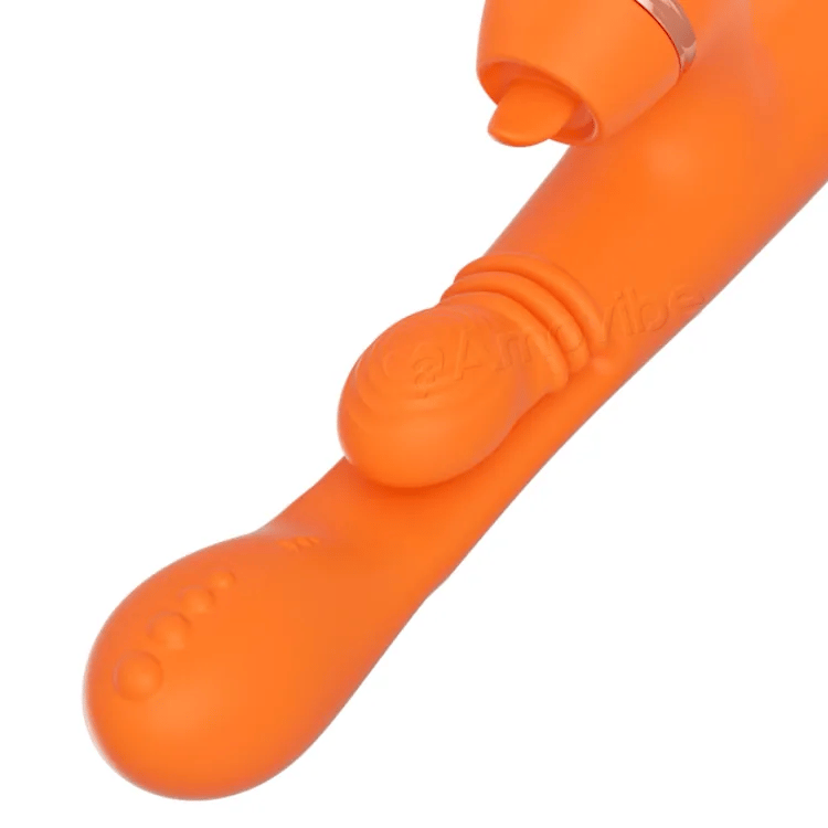 Vibrador para Punto G con Masaje de Movimiento Circular, Vibración y 3 Fundas para Golpecitos en el Clítoris, Cosquilleo y Lamer