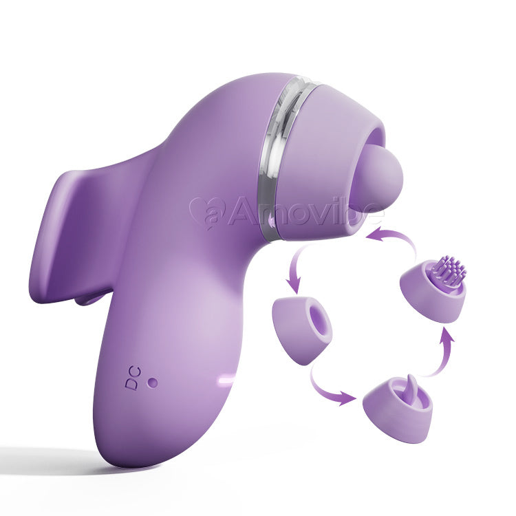 4-in-1 Mini Vibrator | Licking, Flapping, Brushing & Suction for Seamless Mode Switching