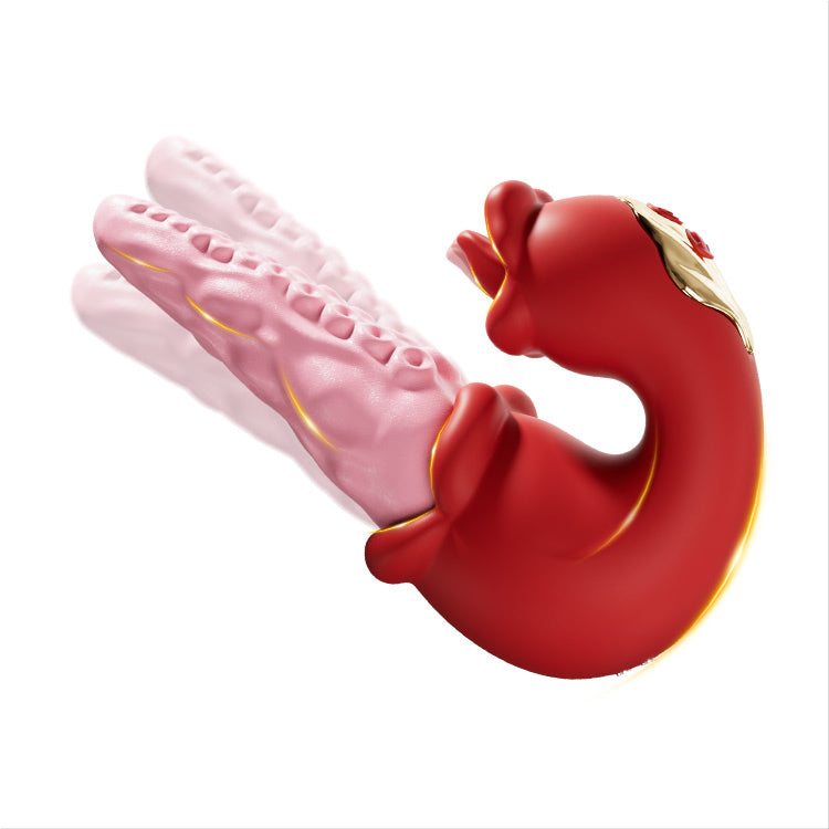 Vibrador de pulpo 2 en 1 con lengua estimulante – 10 modos de vibración