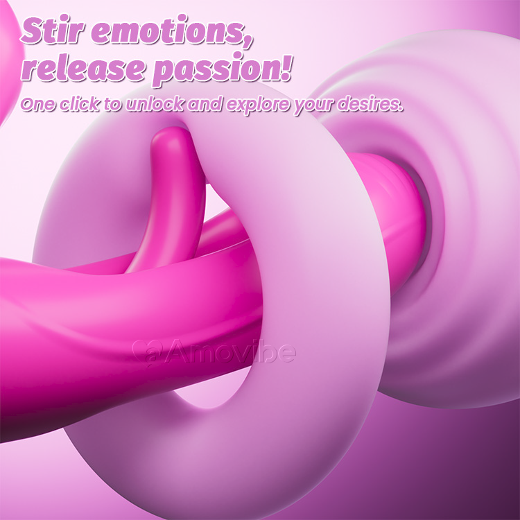 Dildo de doble extremo con 4 motores y 10 modos de vibración y palmadas